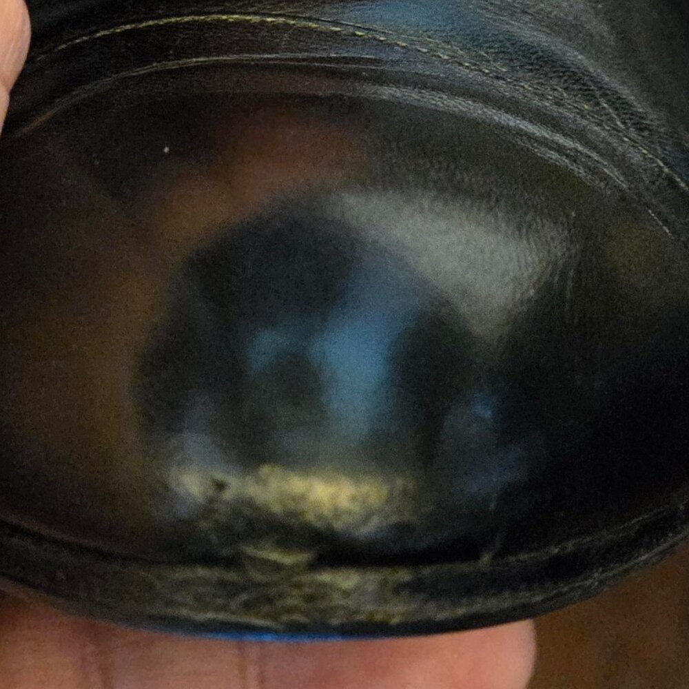 Chanel Black Captoe Lamb Leather Zipper Ankle Tassel CC Bootie 9 - Picture 12 of 13